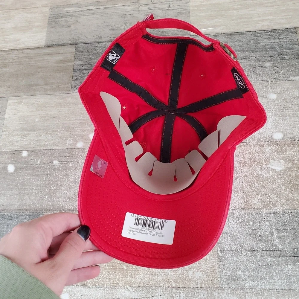 '47 Strapback Hat One Size‎ Red Houston Rockets Slouch Relax Fit